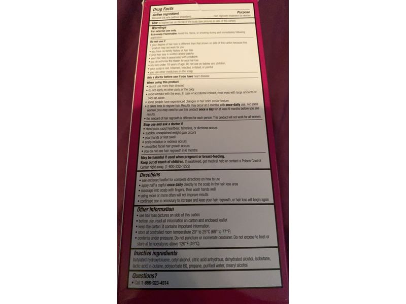 Regoxidine Minoxidil Topical Aerosol 5% Hair Regrowth Treatment, 2.11 oz