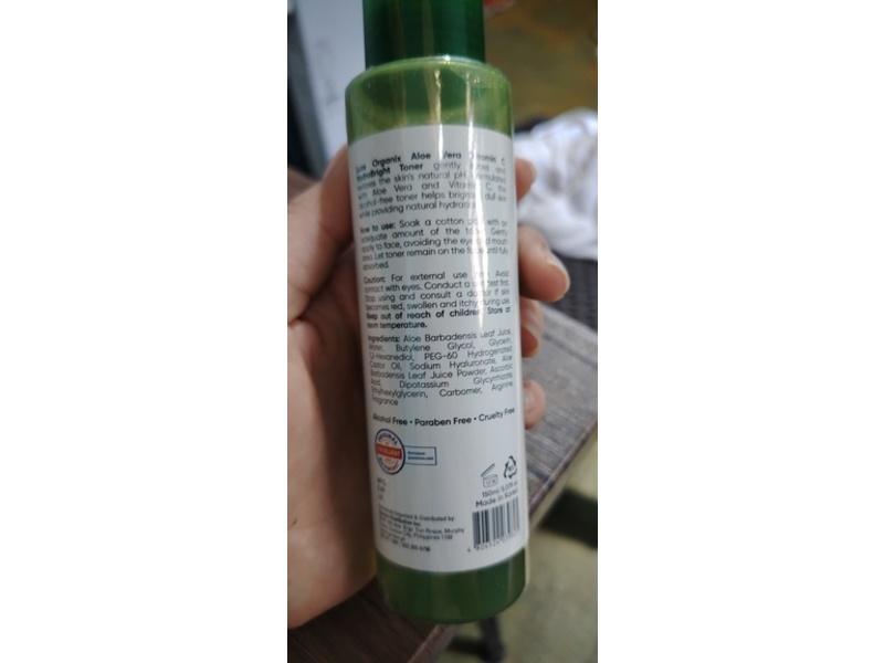 Luxe Organix Toner, Aloe Vera + Vitamin C, 5.07 fl oz/150 mL