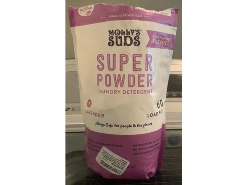 Molly's Suds Super Powder Laundry Detergent, Lavender, 60 Loads, 60 oz