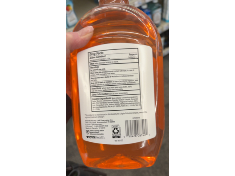 CVS Antibacterial Liquid Soap Refill, Clean Scent, 50 fl oz/1.47 L