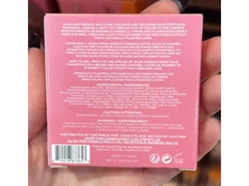Juvia's Place Blushed Cream Blush, Peach Please, 0.21 oz/6 g