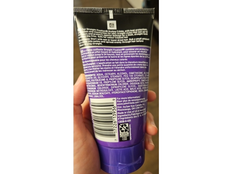 John Frieda Frizz Ease Straight Fixation Styling Creme, 145 mL
