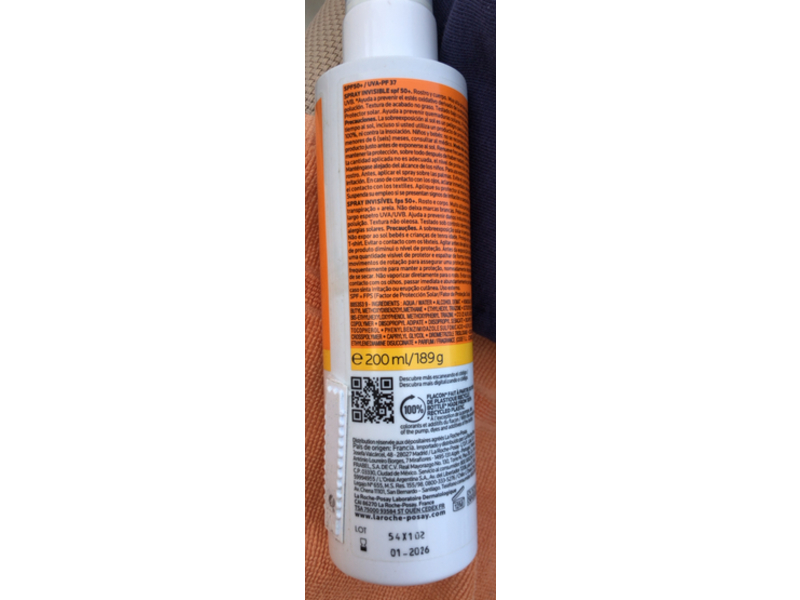 La Roche-Posay Ultra Protection Invisible Spray, Anthelios, SPF 50+, PA++++, 200 mL