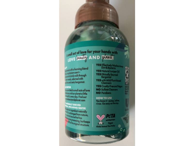 Beloved Foaming Hand Wash, Balsam & Bergamot, 8 fl oz/236 mL