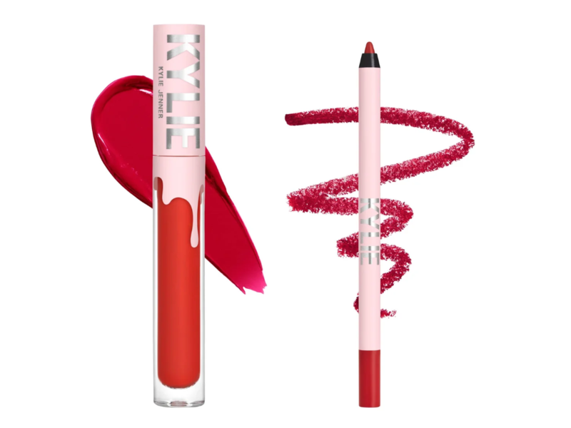 Kylie Jenner Liquid Lipstick & Lip Liner, Red Velvet, 0.10 fl oz/3.00 mL