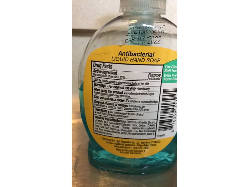Zest Antibacterial Liquid Hand Soap, Fresh Aqua, 7.5 fl oz
