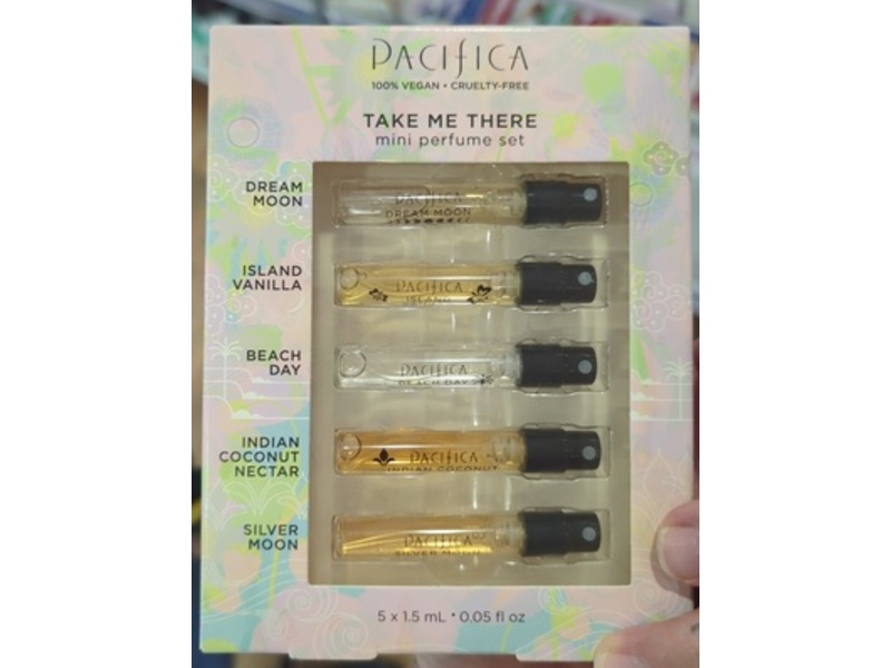 Pacifica Perfume Set, Take Me There, 0.05 fl oz/1.5 mL, Set Of 5