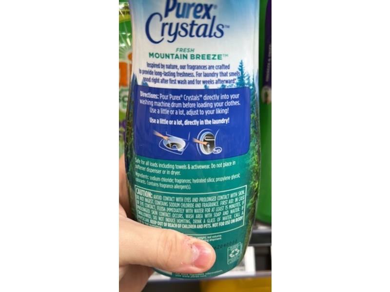 Purex Crystals In Wash Scent Booster, Fresh Mountain Breeze, 21 oz/595 g