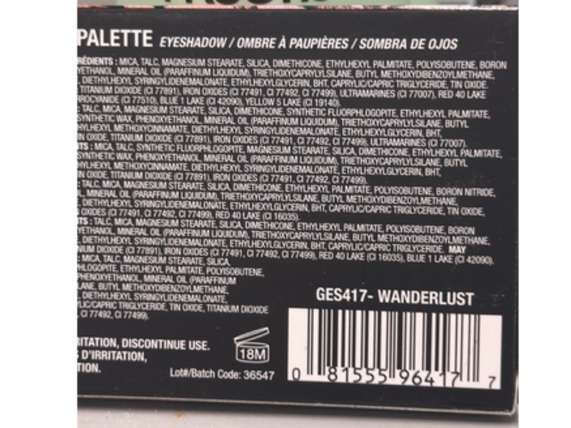 L.A. Girl Fanatic Eyeshadow Palette, Wander+Lust, 0.035 oz