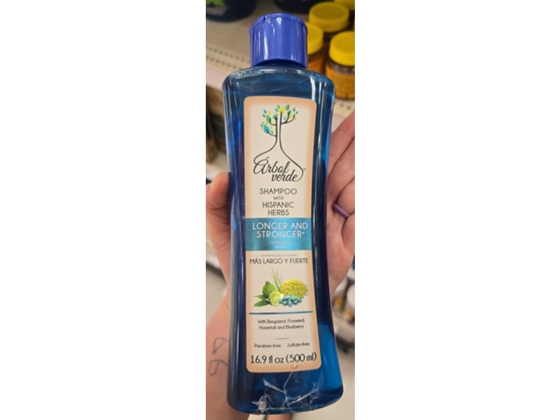 Arbol Verde Stimulating Hair Growth Shampoo, Bergamot + Flaxseed + Horestail & Blueberry, 16.9 fl oz/500 mL