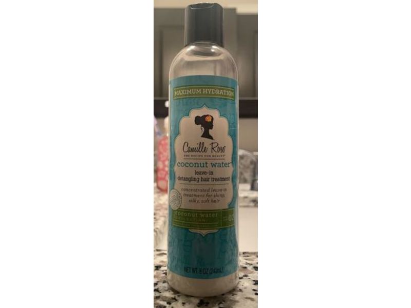Camille Rose Leave-In Detangling Hair Treatment, Coconut Water, No 02, 8 oz/240 mL