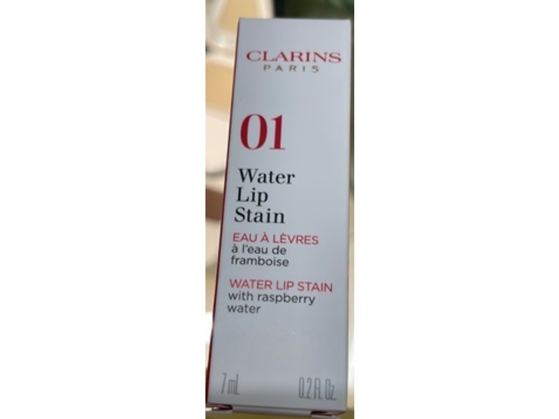 Clarins Water Lip Stain, 01 Rose Water, 0.2 fl oz/7 mL