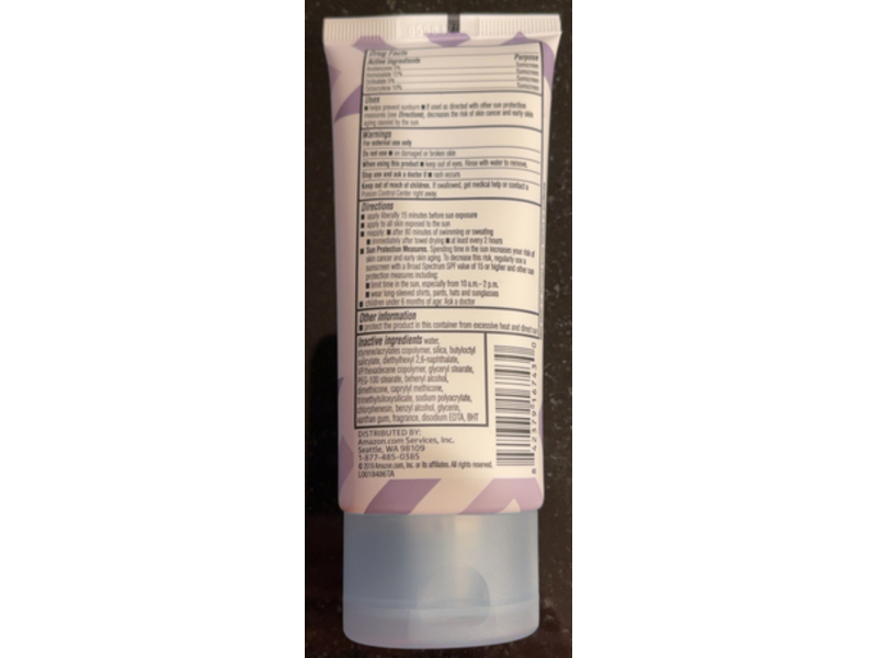 Solimo Sheer Face Sunscreen Lotion, SPF 55, 3 fl oz/88 mL