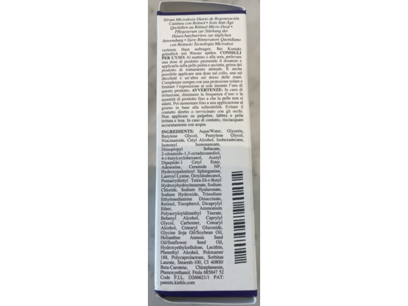 Kiehl's Retinol Skin Renewing Daily Micro Dose Serum, 1.0 fl oz/30 mL