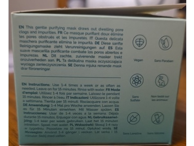 Plantifique Superfood Clay Mask, Avocado & Green Tea, 3.4 fl oz/100 mL