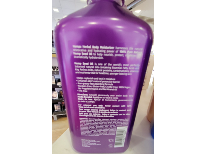 Hempz Beauty Body Moisturizing, Blackberry & Lemongrass, 17 fl oz/500 mL