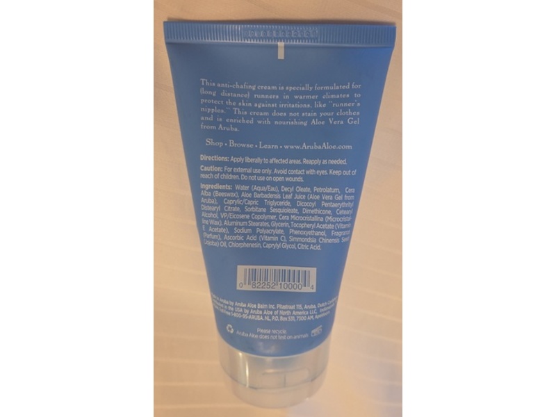 Aruba Aloe Sport Line Anti-Chafing Cream, 4 fl oz/118 mL
