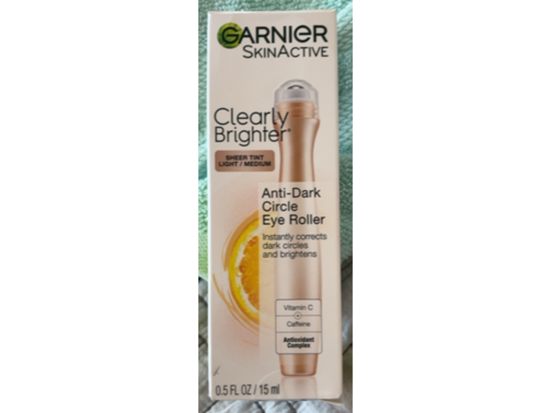Garnier SkinActive Anti-Dark Circle Eye Roller, Sheer Tint Light/Medium, 0.5 fl oz/15 mL