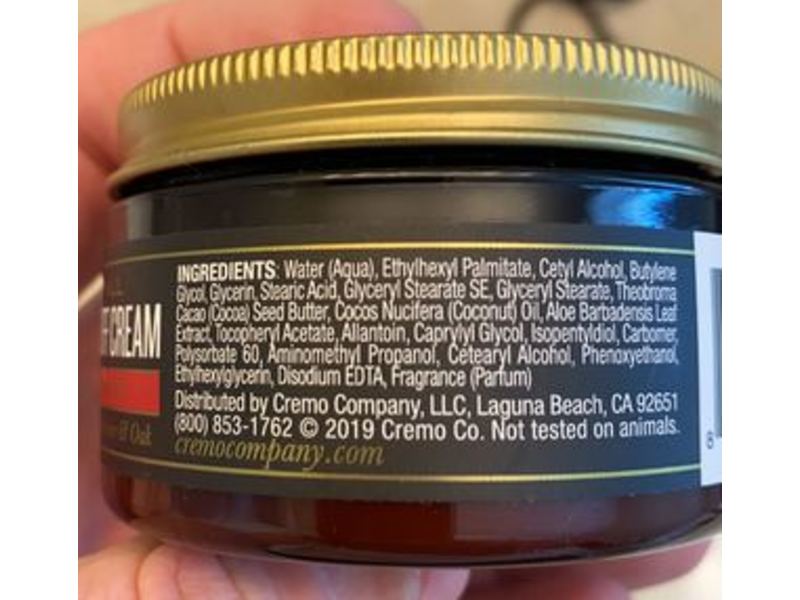 Cremo One-For-All Beard & Scruff Cream, Reserve Blend, 4 oz/113 g