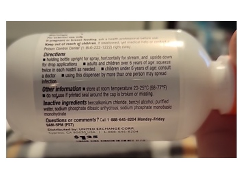 Family Care Saline Nasal Spray, 1.5 fl oz/44 mL