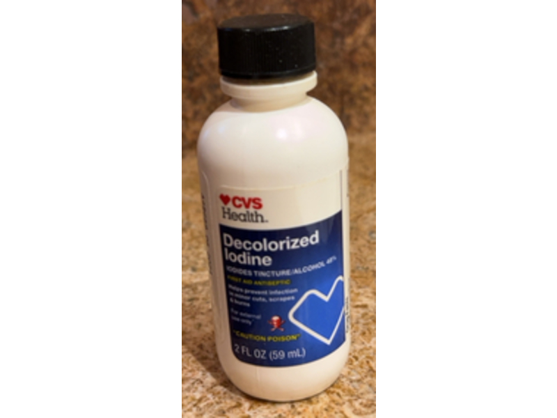 CVS Health Decolorized Iodine First Aid Antiseptic, 2 fl oz/59 mL