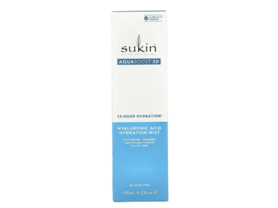 Sukin AquaBoost 3D Hydration Mist, Hyaluronic Acid, 4.23 fl oz/125 mL