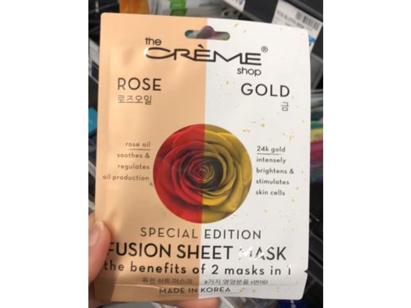 Creme Fusion Sheet Mask, Rose & Gold, 5 Count