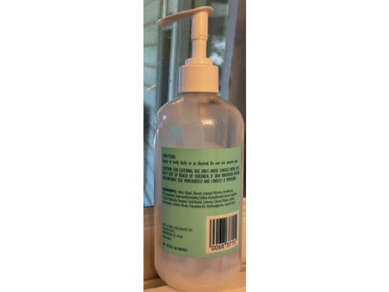 Trader Joe's Nourish Hydrating Hyaluronic Body Gel Cream, 12 floz/355 mL