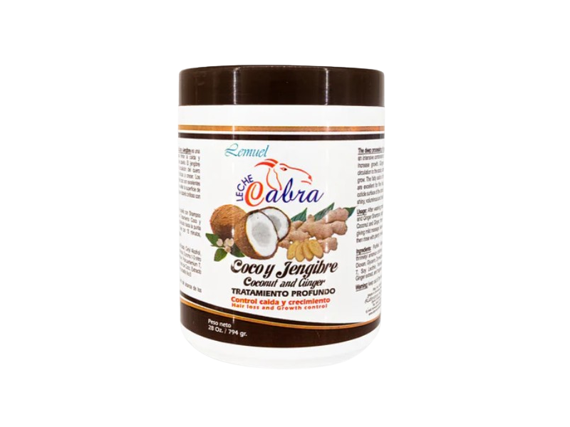Lemuel Leche Cabra Hair Loss And Growth Control, Coconut & Ginger, 28 oz/794 g