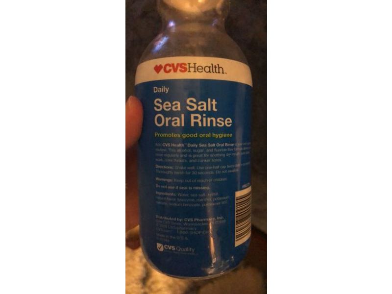 CVS Health Daily Sea Salt Oral Rinse, Artic Ocean, 16 fl oz/473 mL