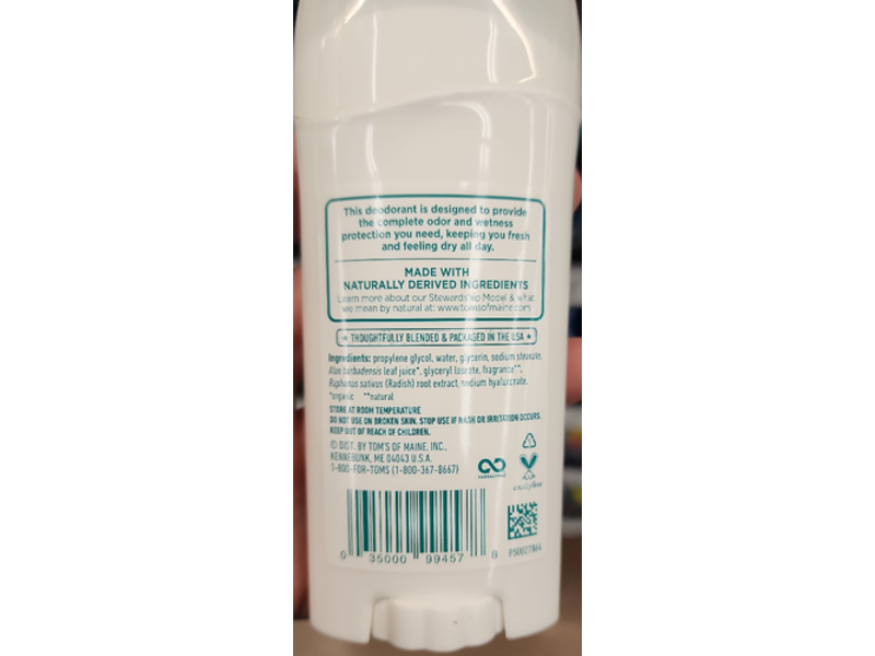 Tom's Of Maine Complete Protection Deodorant, Lemon & Bergamot, 2.25 oz/64 g