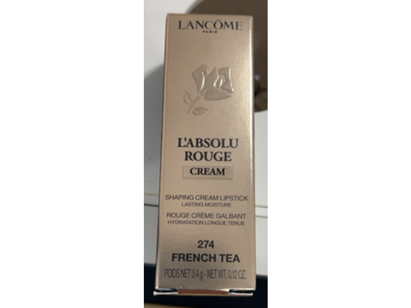 Lancome L'Absolu Rouge Shaping Cream Lipstick, 274 French Tea, 0.12 oz/3.4 g