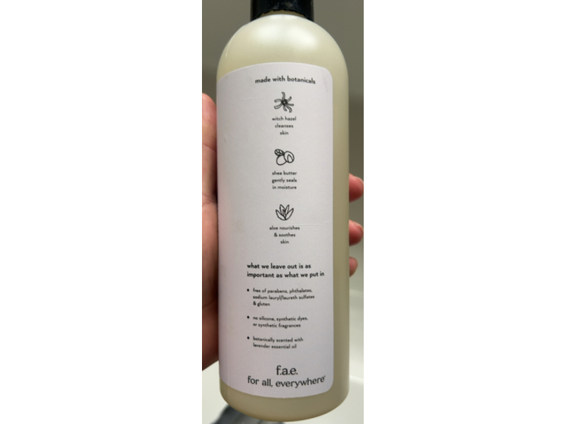 f.a.e. Nourishing Body Wash, Bulgarian Lavender, 16 fl oz/473 mL