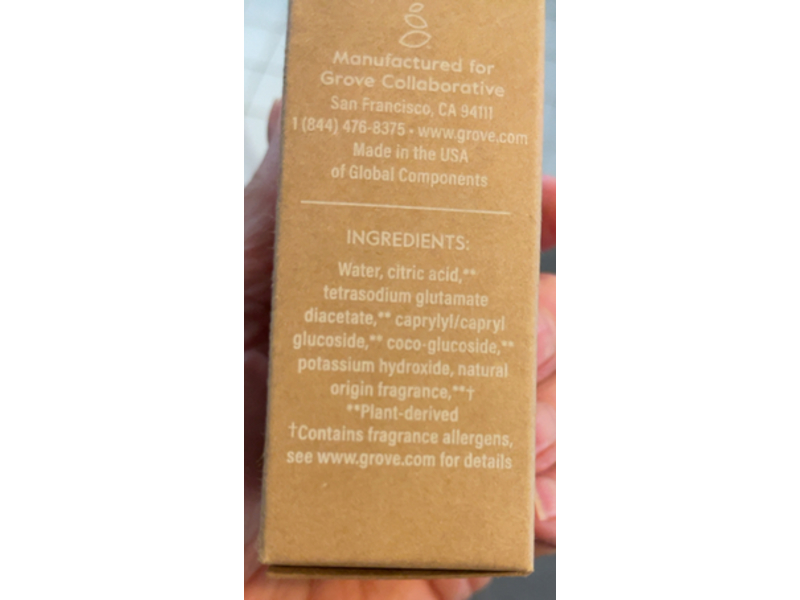 Grove Co. Daily Shower Cleaner Concentrate, Lavender Blossom & Thyme, 1 fl oz/30 mL, Pack Of 6