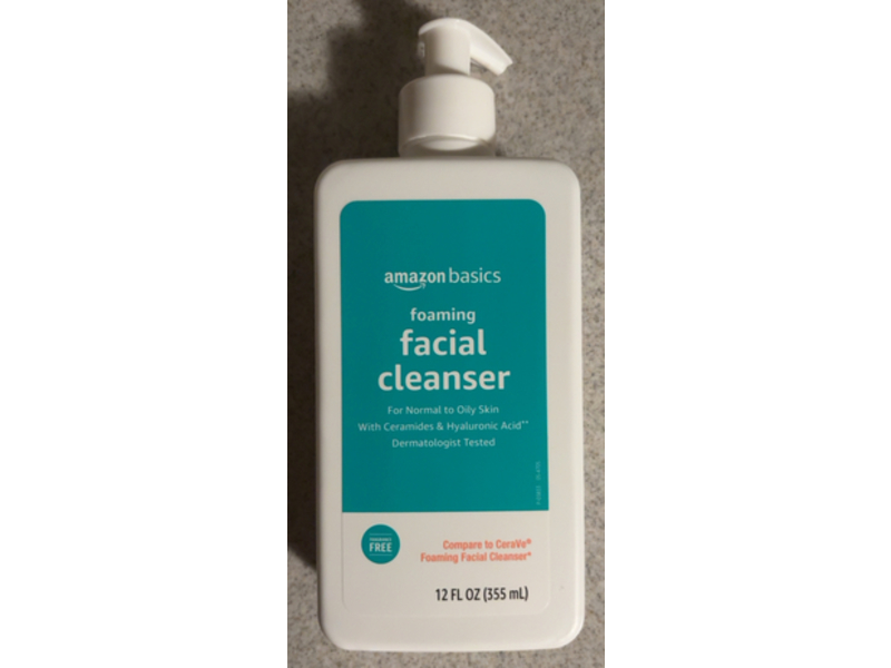 Amazon Basics Foaming Facial Cleanser, 12 fl oz/355 mL