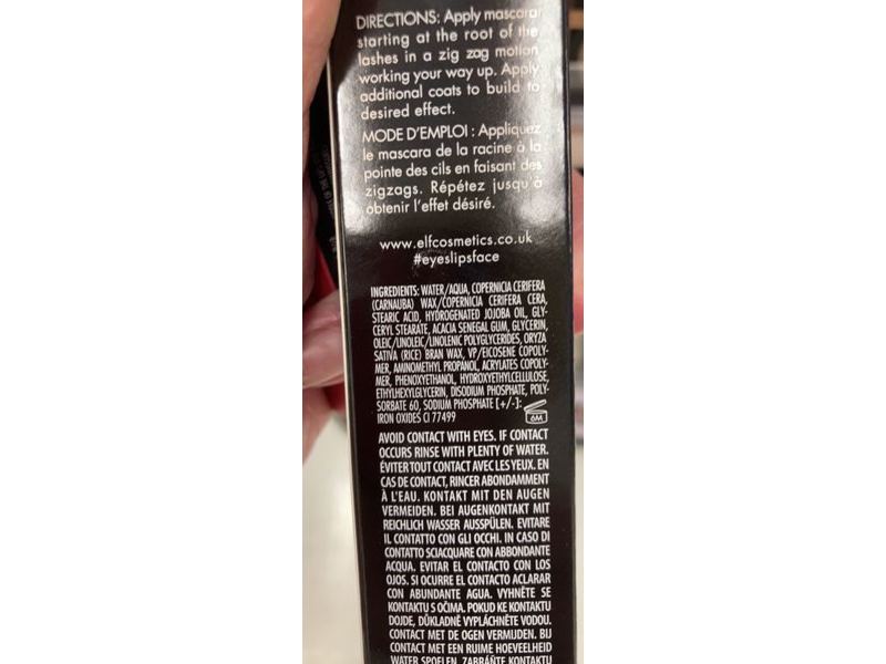 e.l.f. Big Mood Mega Volume & Lifting Mascara, Black, 0.36 oz/10 g