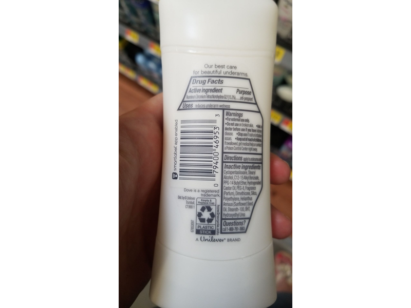 Dove Advanced Care Antiperspirant Deodorant, Clear Minerals, 2.6 oz/74 g