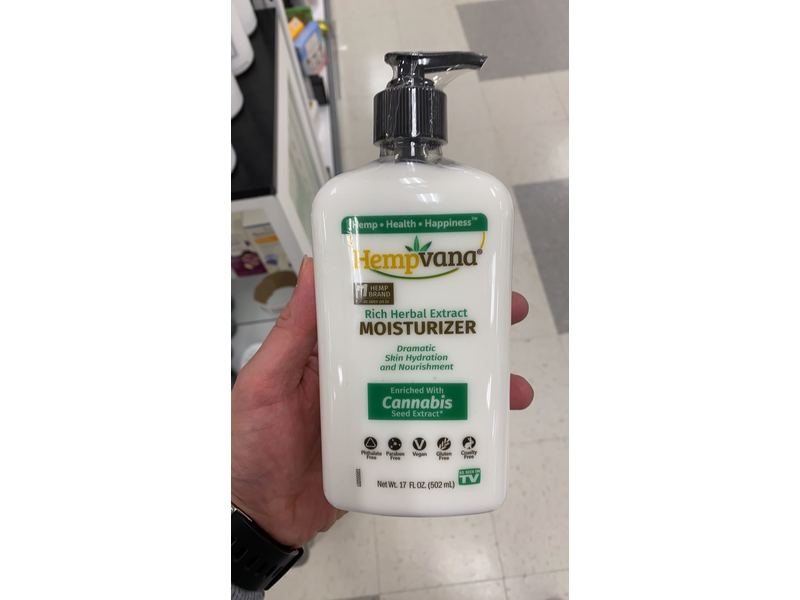 Hempvana Rich Herbal Extract Moisturizer, Cannabis, 17 fl oz/502 mL