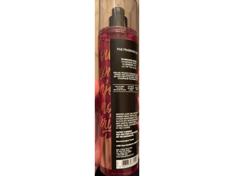 Bath & Body Works Emily In Paris Fine Fragrance Mist, Champagne In Paris, 8 fl oz/236 mL