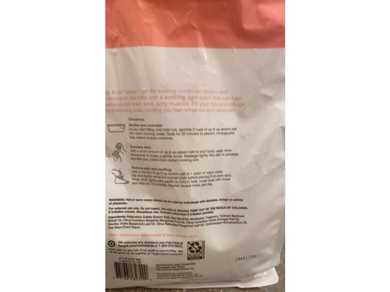 Up & Up Epsom Salt, Invigorating Himalayan Sea Salt, 3 lb/1.36 kg