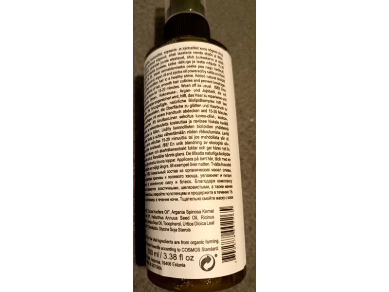 Joik Organic Moisturizing Hair Treatment Oil Mask, 3.38 fl oz/100 mL