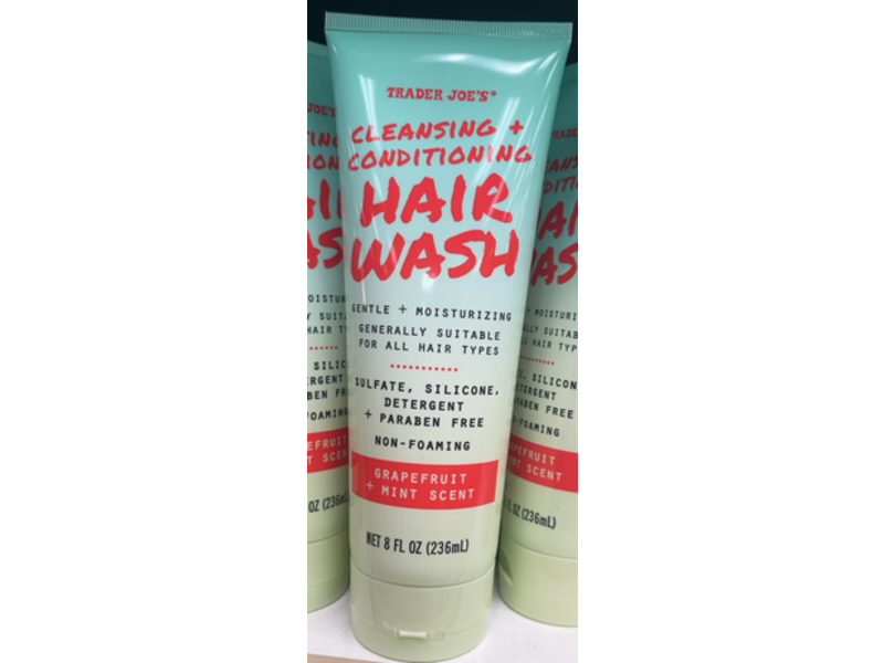 Trader Joe's Cleansing + Conditioning Hair Wash, Grapefruit + Mint, 8 fl oz/236 mL