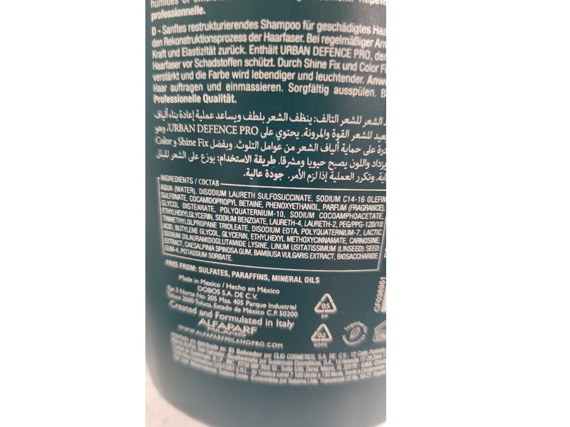 Alfaparf Milano Reconstruction Damaged Hair Reperative Low Shampoo, 33.8 fl oz/1000 mL