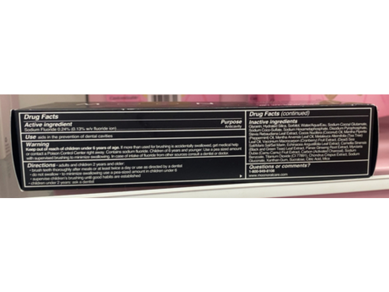 Moon Charcoal Whitening Toothpaste, Lunar Peppermint, 4.2 oz/119 g