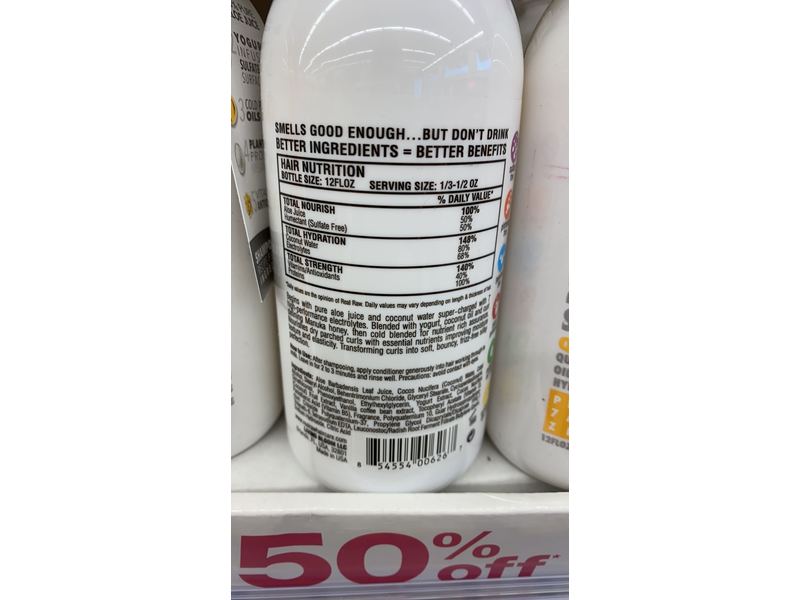 Real Raw Coconut Latte Smoothie Conditioner, 12 fl oz/355 mL