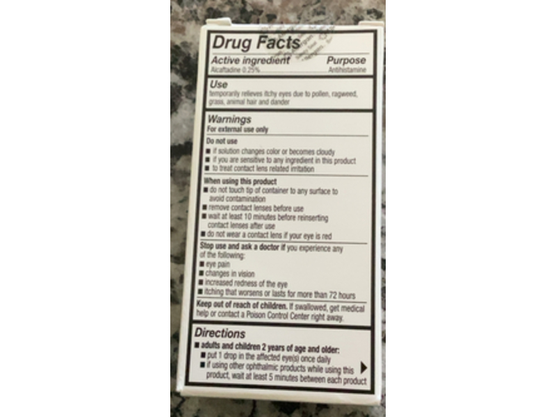 Lastacaft Eye Allergy Itch Relief Drops, 0.17 fl oz/5 mL