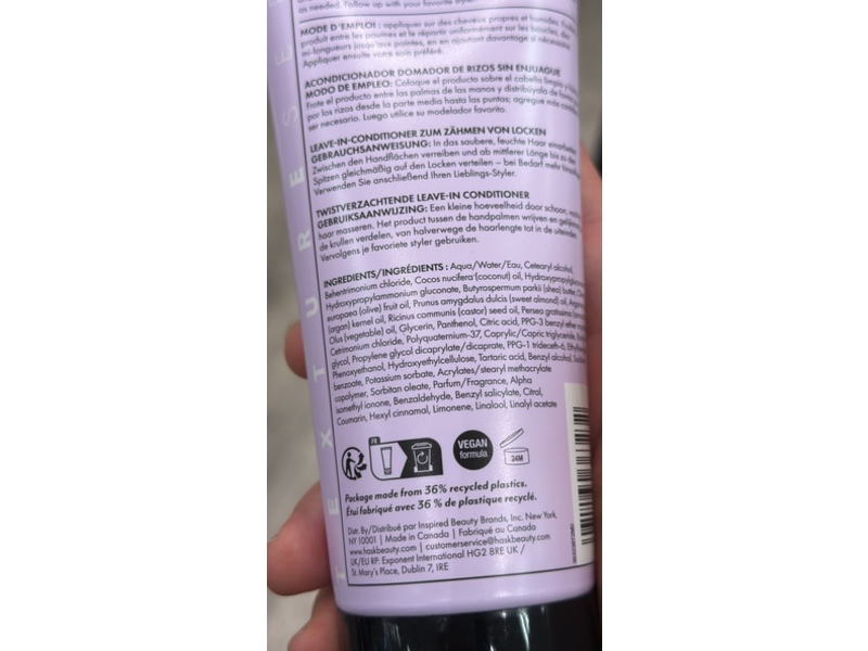 Hask Twist Tamer Leave-In Conditioner, Coconut Oil, 6.7 fl oz/198 mL