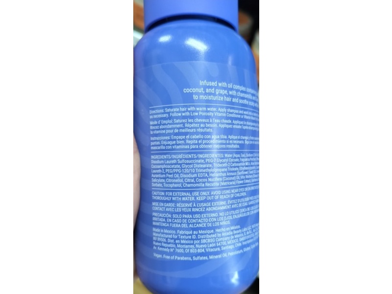 Texture ID Low Porosity Shampoo, Aloe Vera Gel + Oil Complex, 12 fl oz/355 mL