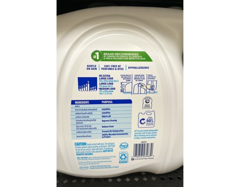 All Free Clear Detergent, The Original, 94 Loads, 118 fl oz/3.48 L