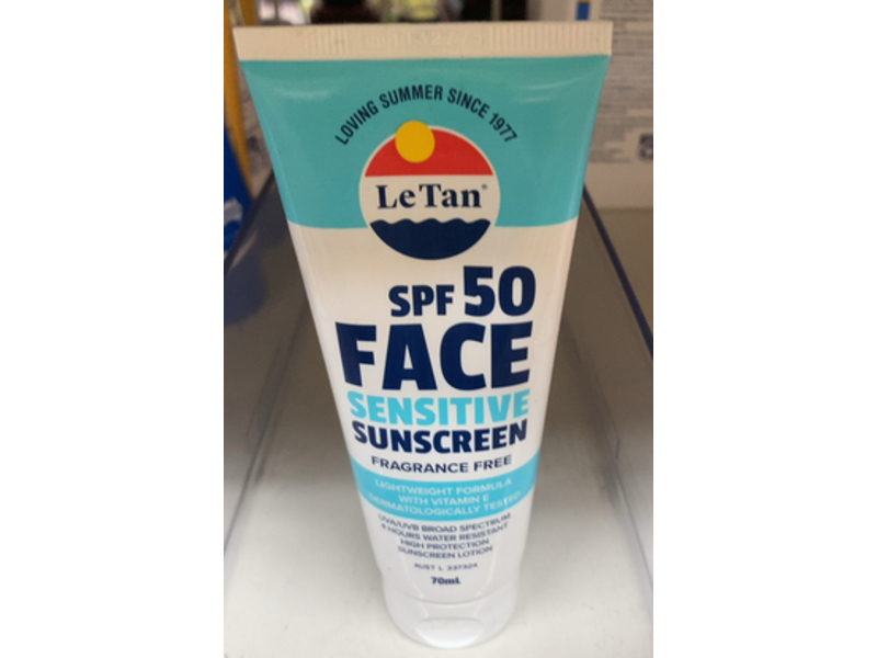 Le Tan Face Sensitive Sunscreen, SPF 50, 70 mL